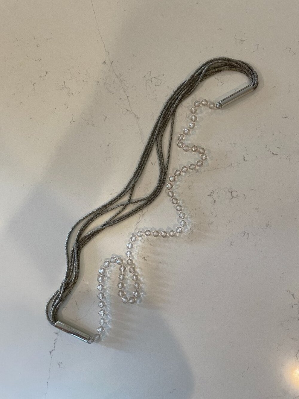 Lafayette 148 New York mesh and bead necklace